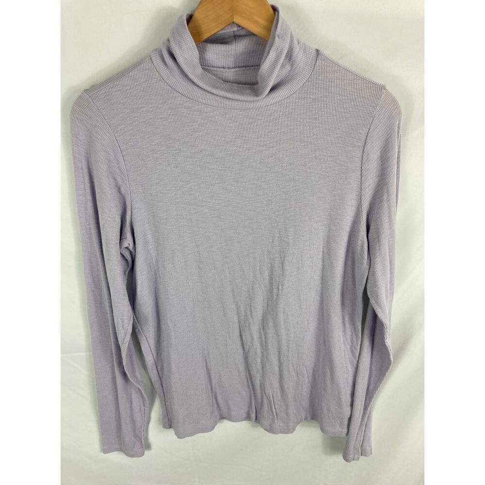 aerie Real Soft Purple Ribbed Turtleneck Size large